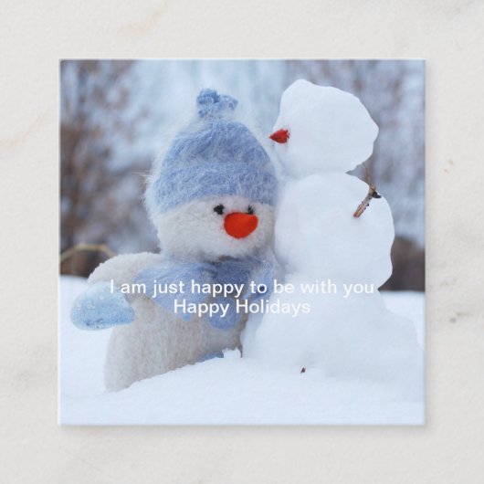 Gelukkig met jou vierkante visitekaartje (Voorkant)