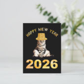 Gelukkig Mew Jaar 2026 Briefkaart (Staand voorkant)