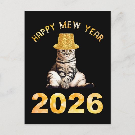 Gelukkig Mew Jaar 2026 Briefkaart (Voorkant)