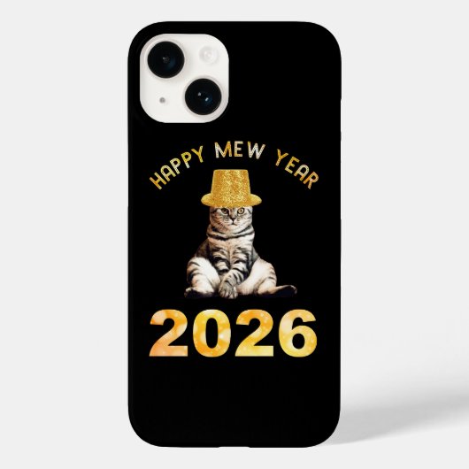 Gelukkig Mew Jaar 2026 Case-Mate iPhone Case (Achterkant)