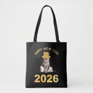 Gelukkig Mew-jaar 2026 Tote Bag