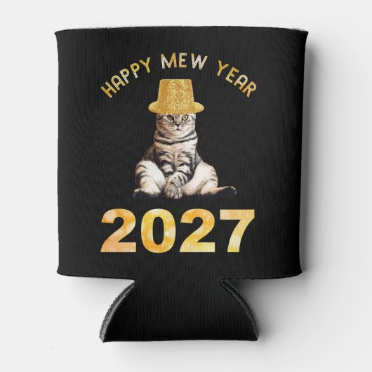 Gelukkig Mew Jaar 2027 Blikjeskoeler (Voorkant)