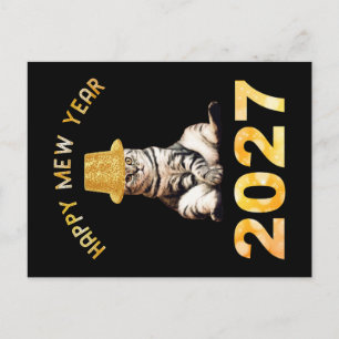 Gelukkig Mew Jaar 2027 Briefkaart