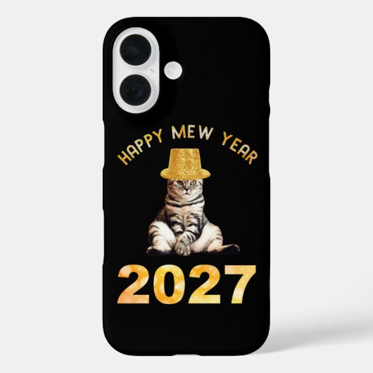 Gelukkig Mew Jaar 2027 Case-Mate iPhone Case (Achterkant)