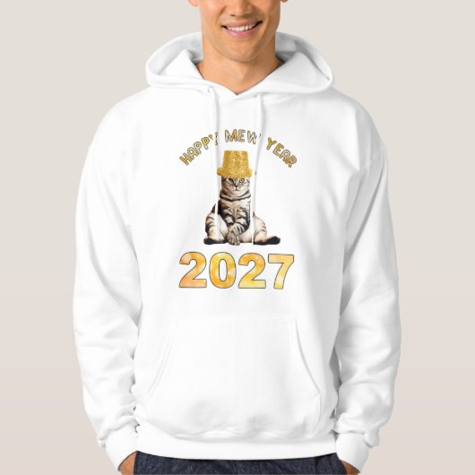 Gelukkig Mew Jaar 2027 Hoodie (Voorkant)