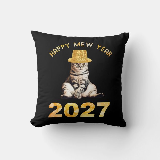 Gelukkig Mew Jaar 2027 Kussen (Voorkant)