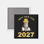 Gelukkig Mew Jaar 2027 Magneet (Voorkant / Achterkant)