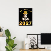Gelukkig Mew Jaar 2027 Poster (Thuiskantoor)
