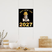 Gelukkig Mew Jaar 2027 Poster (Keuken)