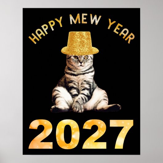 Gelukkig Mew Jaar 2027 Poster (Voorkant)