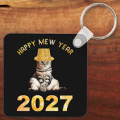 Gelukkig Mew Jaar 2027 Sleutelhanger (Achterkant)