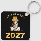 Gelukkig Mew Jaar 2027 Sleutelhanger (Achterkant)