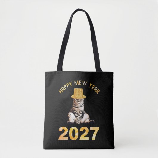 Gelukkig Mew Jaar 2027 Tote Bag (Voorkant)