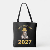 Gelukkig Mew Jaar 2027 Tote Bag (Achterkant)