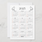 Gelukkig MIAUW Jaar  Grappige kat Kerstkaart (Achterkant)