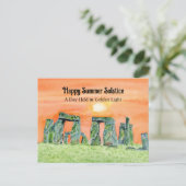 Gelukkig midzomer Stonehenge Briefkaart (Staand voorkant)