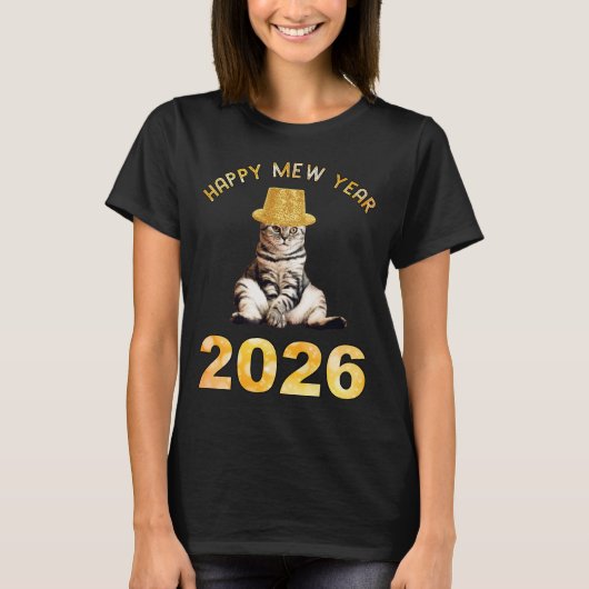 Gelukkig Mieuwjaar 2026 T-shirt (Voorkant)
