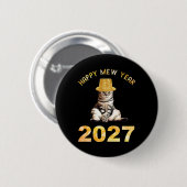 Gelukkig Mieuwjaar 2027 Ronde Button 5,7 Cm (Voorkant /achterkant)