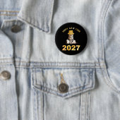 Gelukkig Mieuwjaar 2027 Ronde Button 5,7 Cm (In situ)