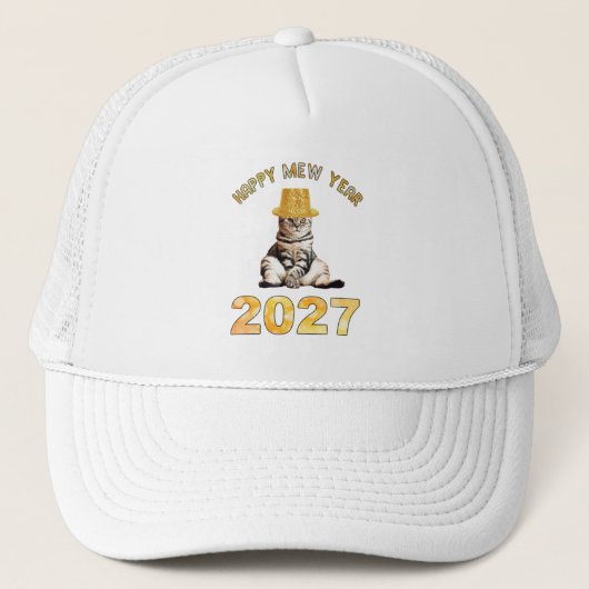 Gelukkig Mieuwjaar 2027 Trucker Pet (Voorkant)