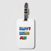 Gelukkig mij te zijn bagagelabel (Voorkant (verticaal))
