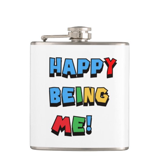 Gelukkig mij te zijn heupfles (Voorkant)