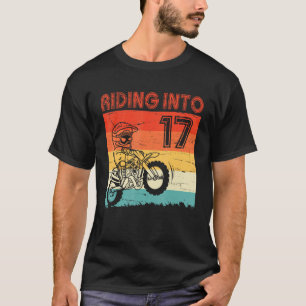 Gelukkig mijn verjaardag motorrijder rijden in 17  t-shirt