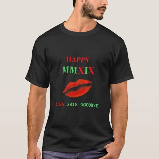 Gelukkig MMXIX (2019 in Romeins) T-shirt (Voorkant)