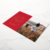 Gelukkig modern, minimaal elegant script folie feestdagenkaart (Gedraaid)