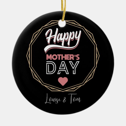 Gelukkig moeder keramisch ornament (Voorkant)