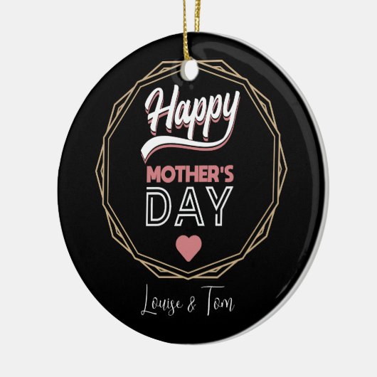 Gelukkig moeder keramisch ornament (Links)