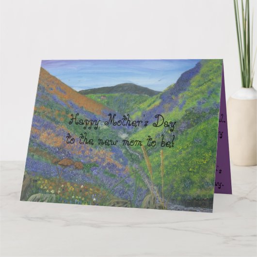 Gelukkig Moederdag aan de nieuwe moeder om te Kaart (Voorkant)