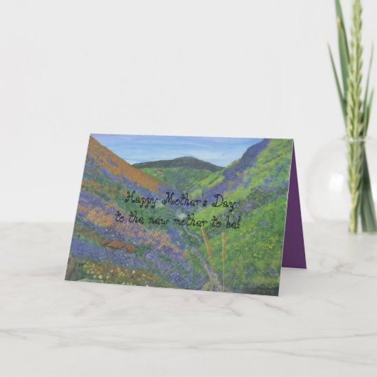 Gelukkig Moederdag aan de nieuwe moeder om te Kaart (Voorkant)