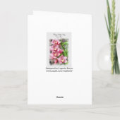 Gelukkig Moederdag aan mijn mum roze orchideeën Kaart (Achterkant)
