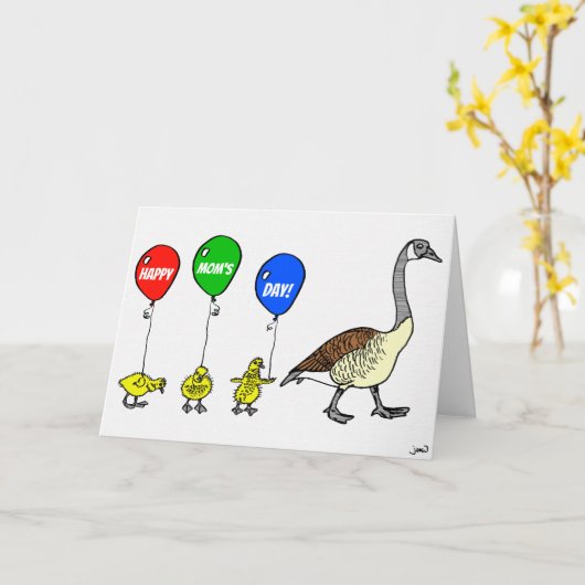 Gelukkig Moederdag aan Uw Gans van de Moeder! Kaart (Gele Bloem)