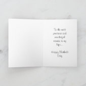 Gelukkig Moederdag aan Vrouw van Echtgenoot Kaart (Binnen)