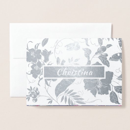 Gelukkig Moederdag. Aangepaste naam Luxe Folie Kaarten (Voorkant met envelop)