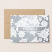 Gelukkig Moederdag. Aangepaste naam Luxe Folie Kaarten (Voorkant met envelop)