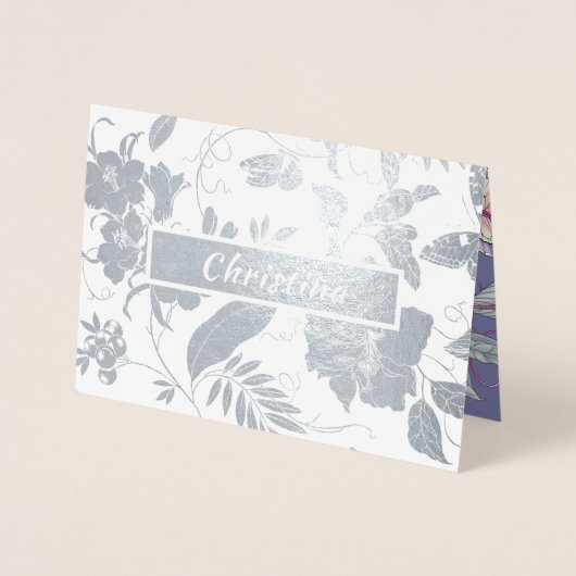 Gelukkig Moederdag. Aangepaste naam Luxe Folie Kaarten (Voorkant)