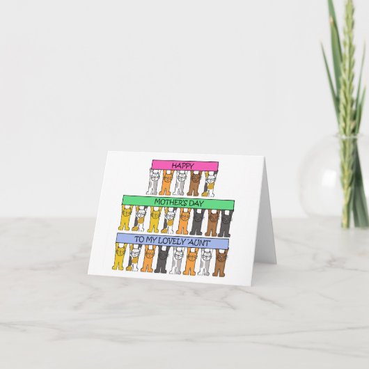 Gelukkig Moederdag als een tante voor mij Kaart (Voorkant)