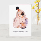 Gelukkig Moederdag.  Art Custom Kaart (Gele Bloem)