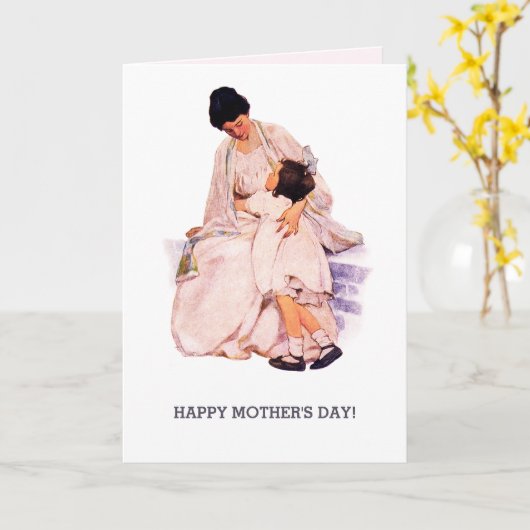 Gelukkig Moederdag. Art Custom Kaart (Gele Bloem)