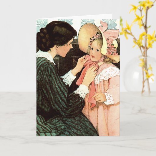 Gelukkig Moederdag. Art Custom Kaart (Gele Bloem)