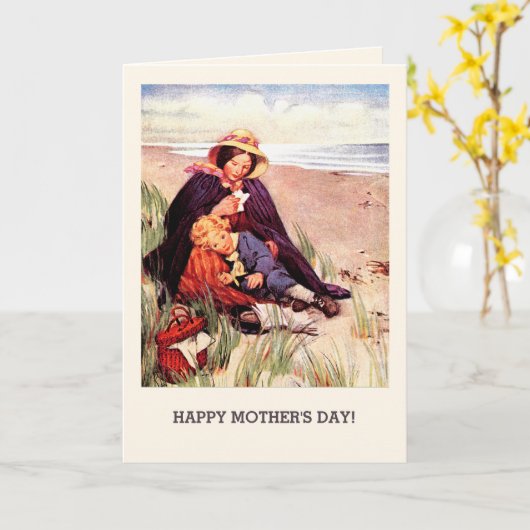 Gelukkig Moederdag.  Art Custom Kaart (Gele Bloem)