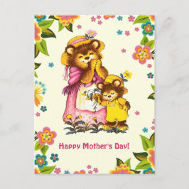 Gelukkig Moederdag.  Beer Briefkaart