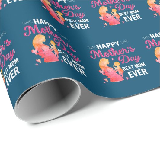 Gelukkig Moederdag beste mam ooit getild feest Cadeaupapier (Rol Hoek)