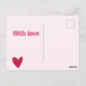 Gelukkig Moederdag! Big Pink Heart Briefkaart (Achterkant)