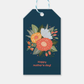 Gelukkig moederdag bloemenboeket cadeaulabel (Voorkant)