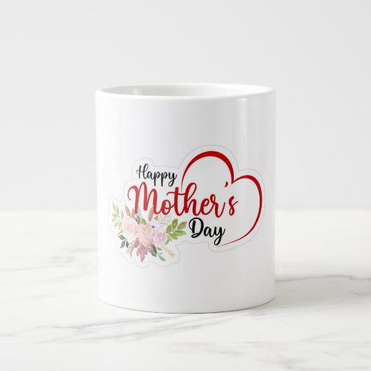 Gelukkig Moederdag Bloemhart mok (Voorkant)