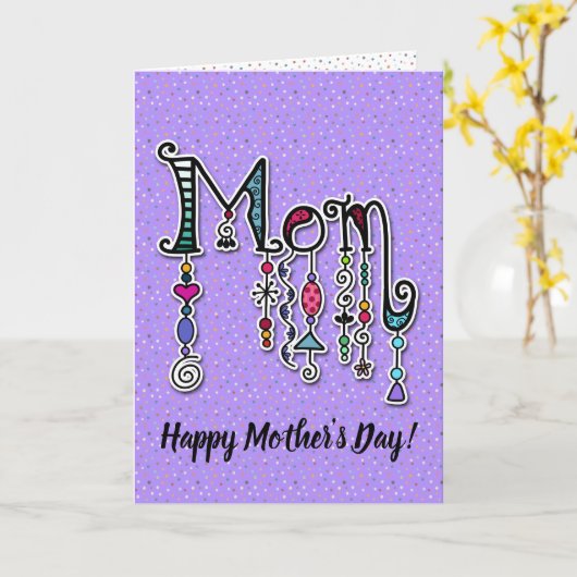 Gelukkig Moederdag! | Boho Beads Kaart (Gele Bloem)